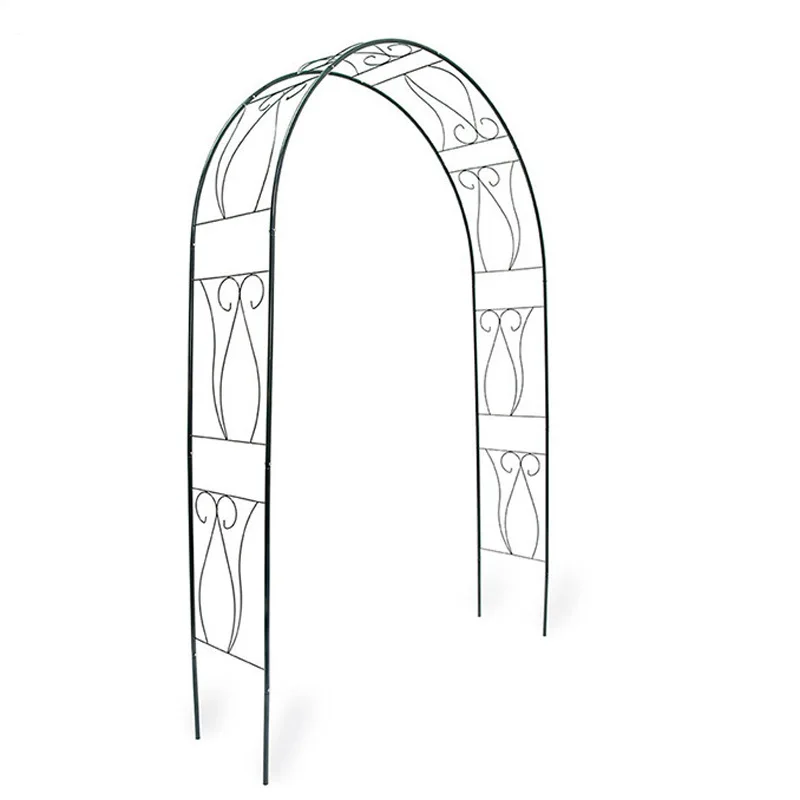 Household European retro wrought iron garden wedding arch courtyard gardening decoration door climbing vine frame