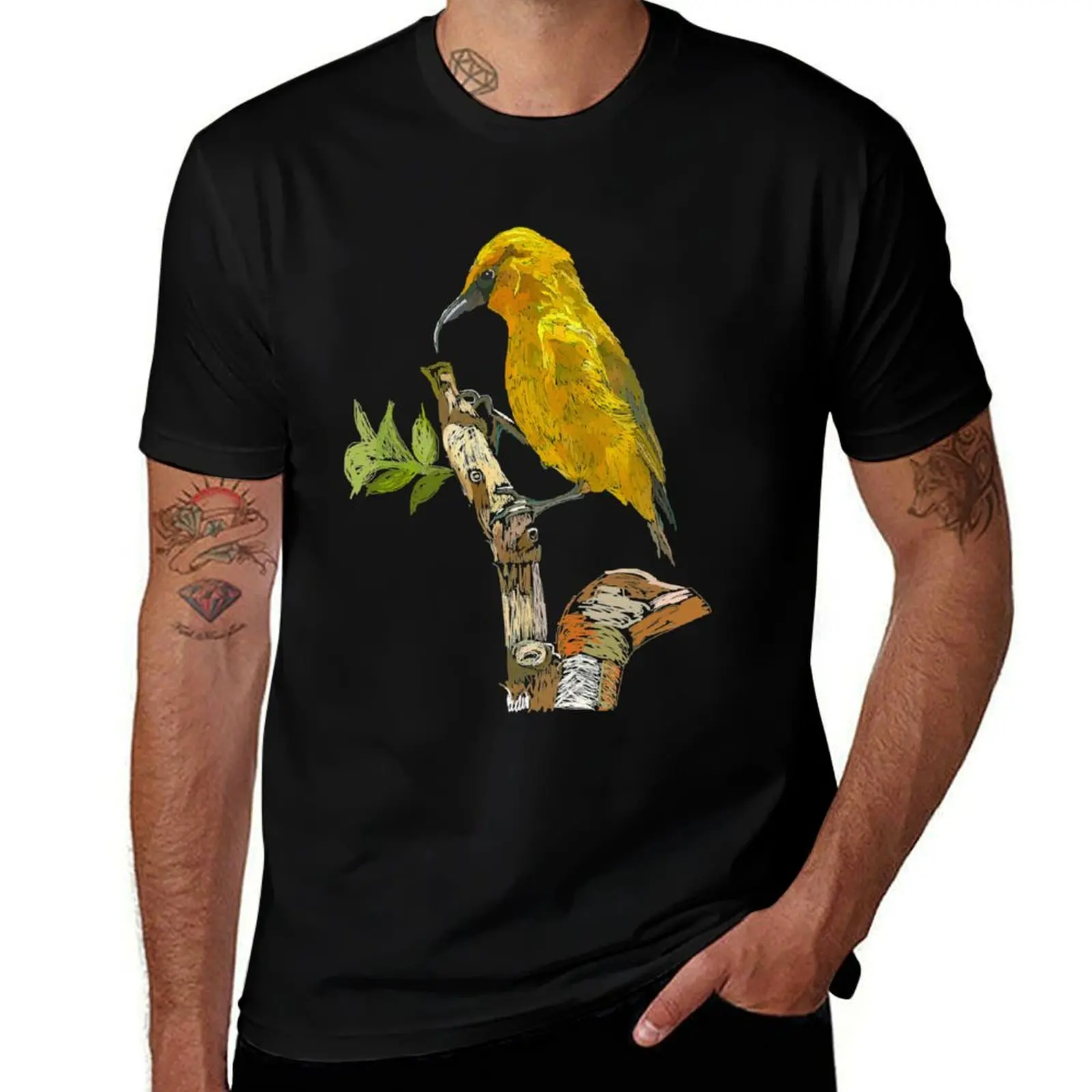 

‘ākiapōlā’au, Hawaiian Bird T-Shirt t shirt man cotton t shirts designer T-shirt
