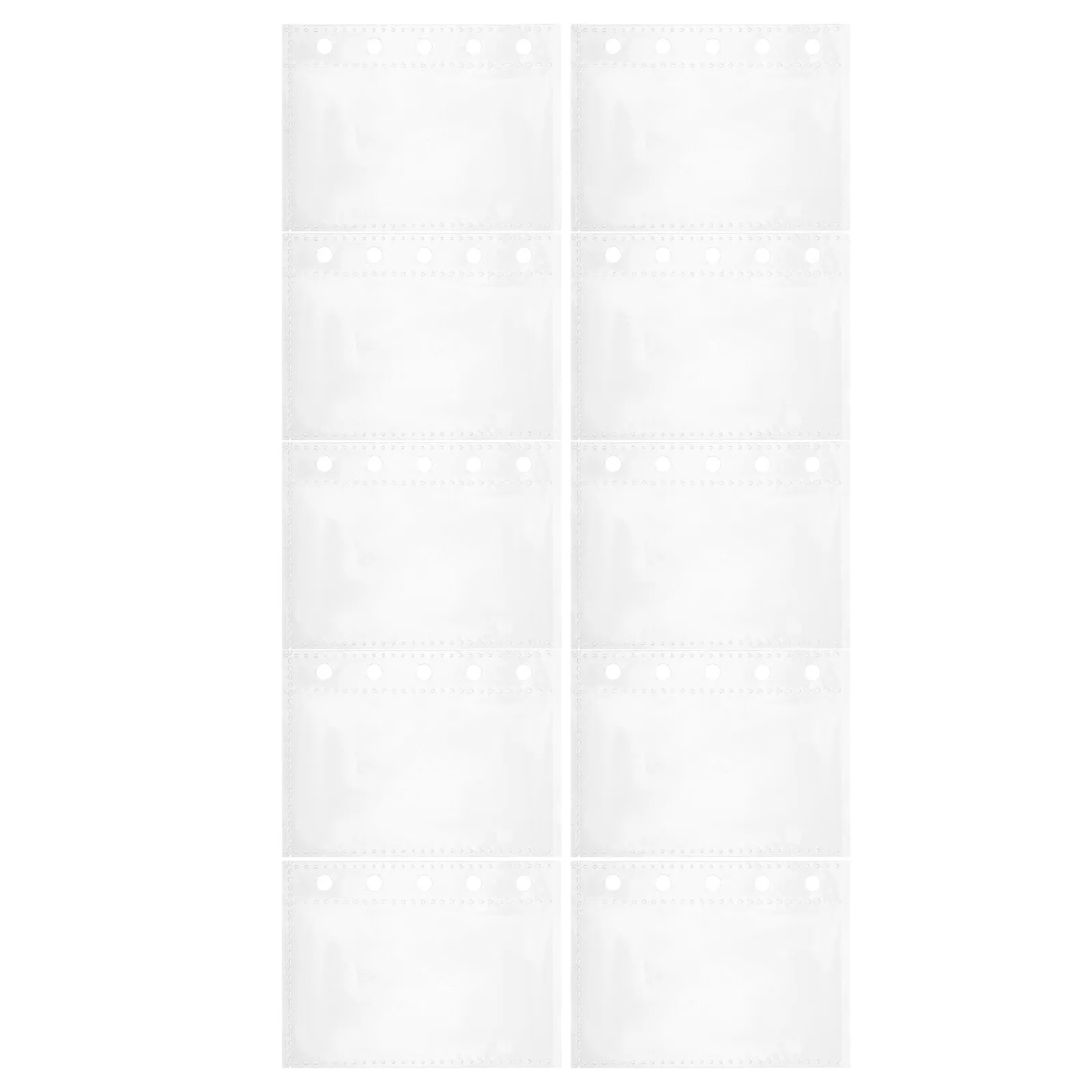 10Sheets Clear Photo Card Binder Sheets Double Sided Plastic Sleeves for 5 Ring Binder Album Card Holder Pages