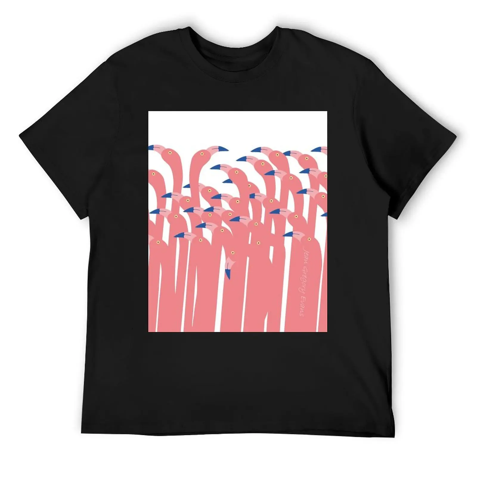 POETIC PINK FLAMINGO DANCE T-Shirt boys whites custom t shirt heavyweights men tshirt