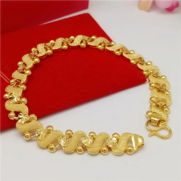 Punk Women Vietnam Shajin Bracelet Big S Star Shaped Gold Plated Bracelet Fashion Classic Bracelet for Woman Jewelry Gift