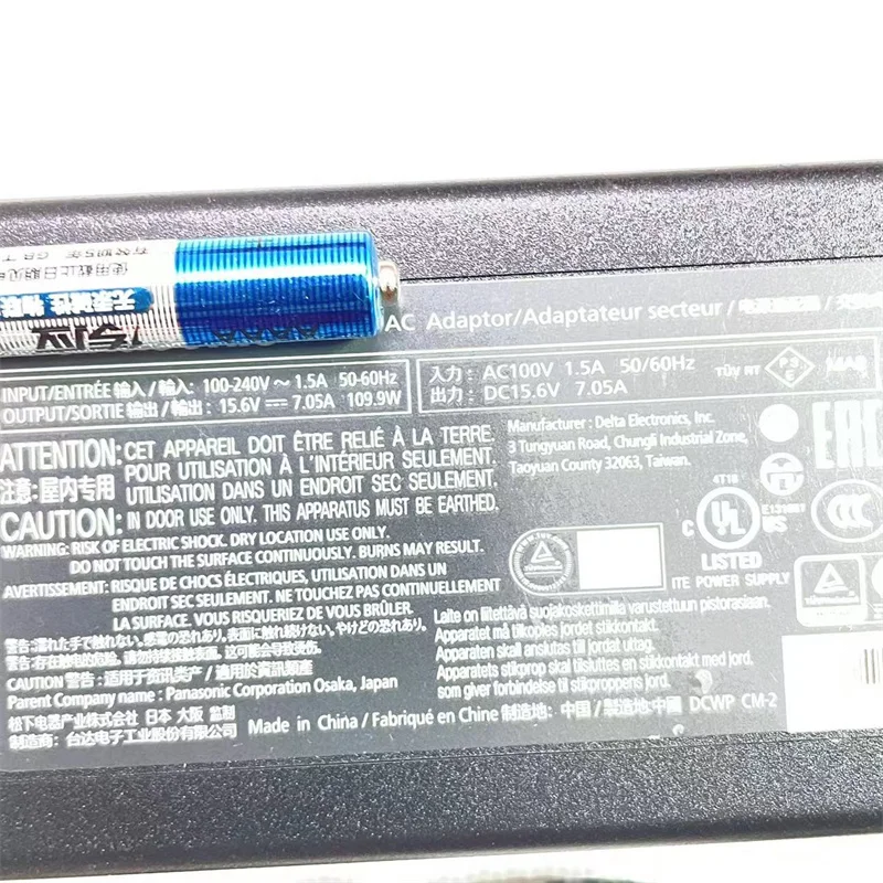 Imagem -02 - Genuine 15.6v 7.05a 110w Cf-aa5713a2e Adaptador ac Cf-aa5713a m7 my para Panasonic Toughbook Cf31 Cf52 Cf-53 Cf-53a Cf-d1 Carregador