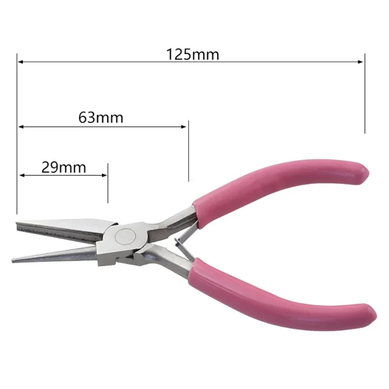1 Set DIY Jewelry Tool Round Nose Plier 5 Inches Looping Forming Plier Mini Jewellery Making Craft DIY Plier Tool Pink