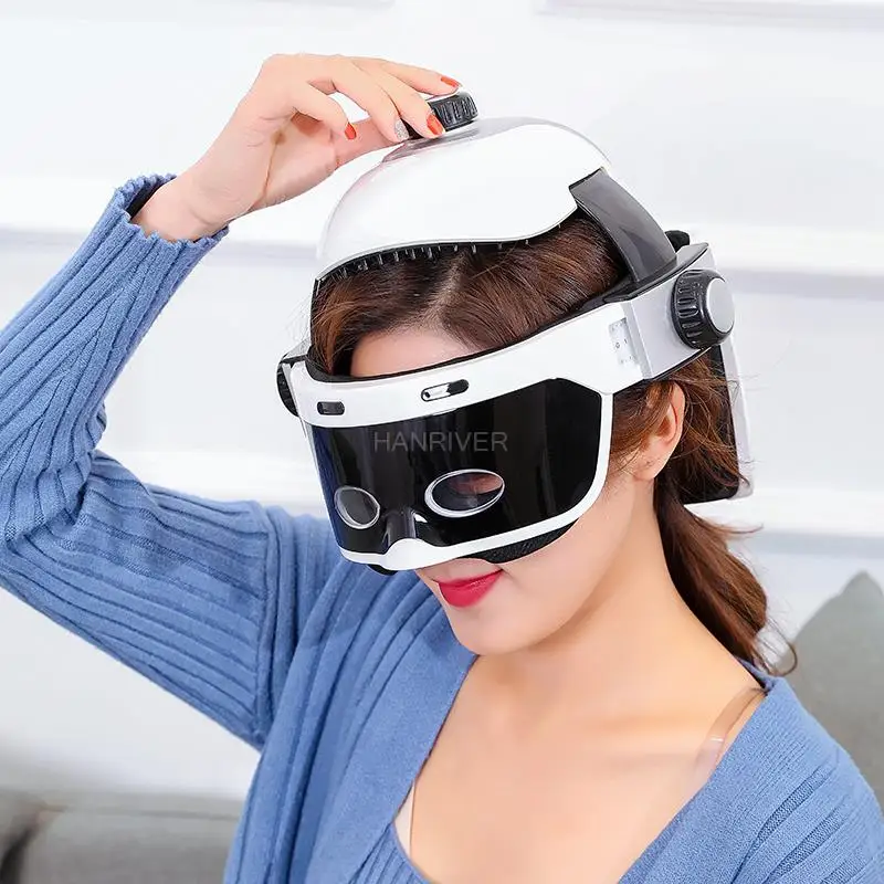 

Hoofd Massager Eye Massager Multifunctionele Stress Bevorderen Slapen Muziek Massage Magnetische Therapie Druk Hoofd Massager