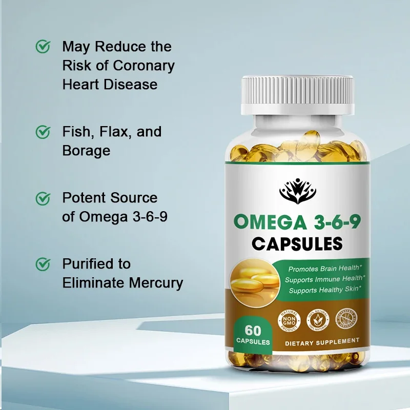 3 cápsulas de aceite de pescado, geles blandos, Dha & hepa, no gmo, equilibrio hormonal, hueso de las articulaciones, cerebro, ojos, suplemento dietético de belleza