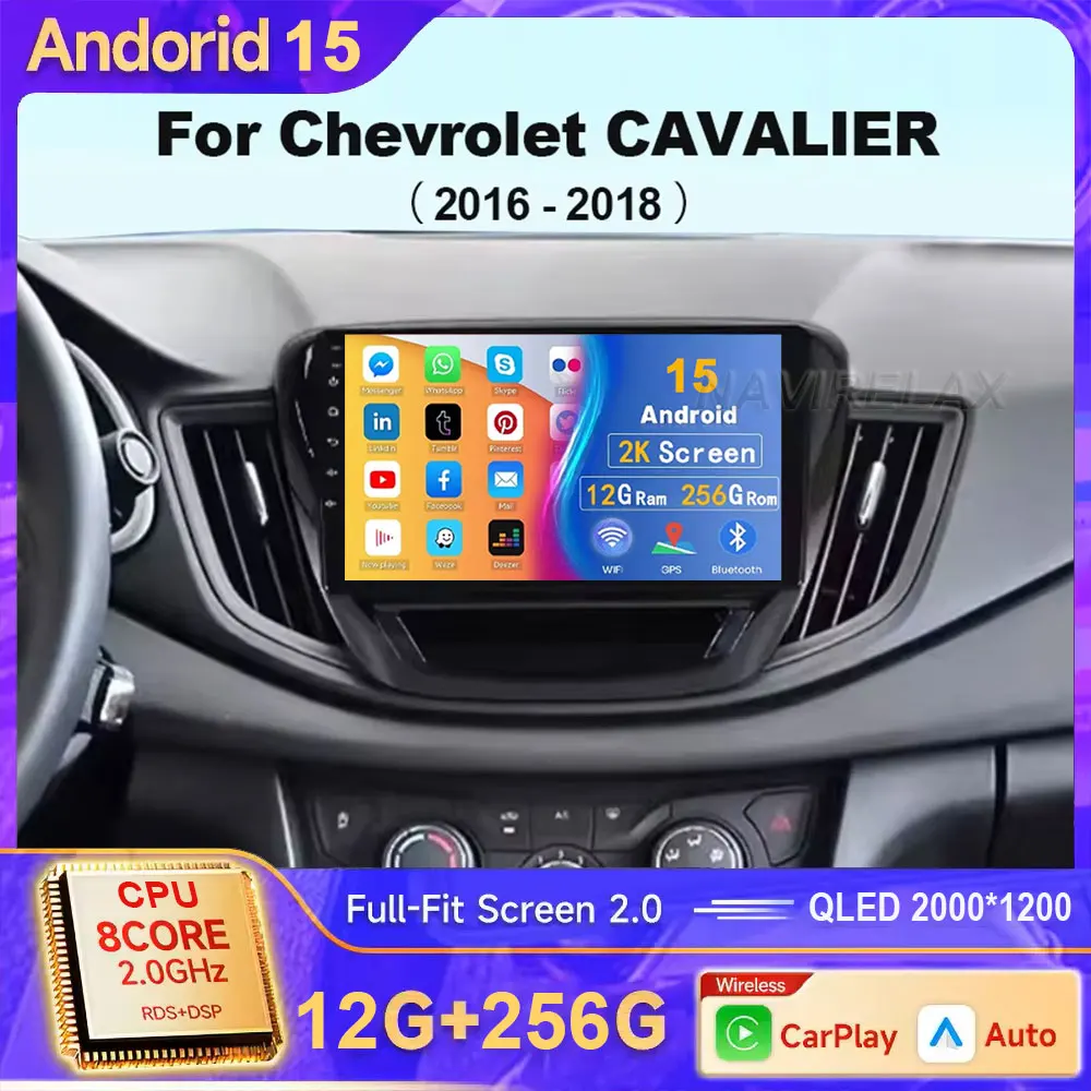 

Автомобильное радио Android 15 для Chevrolet CAVALIER 2016 2017 2018 GPS Мультимедиа Pla yerNavigation Стерео Wi-Fi + 4G Carplay Auto BT DSP