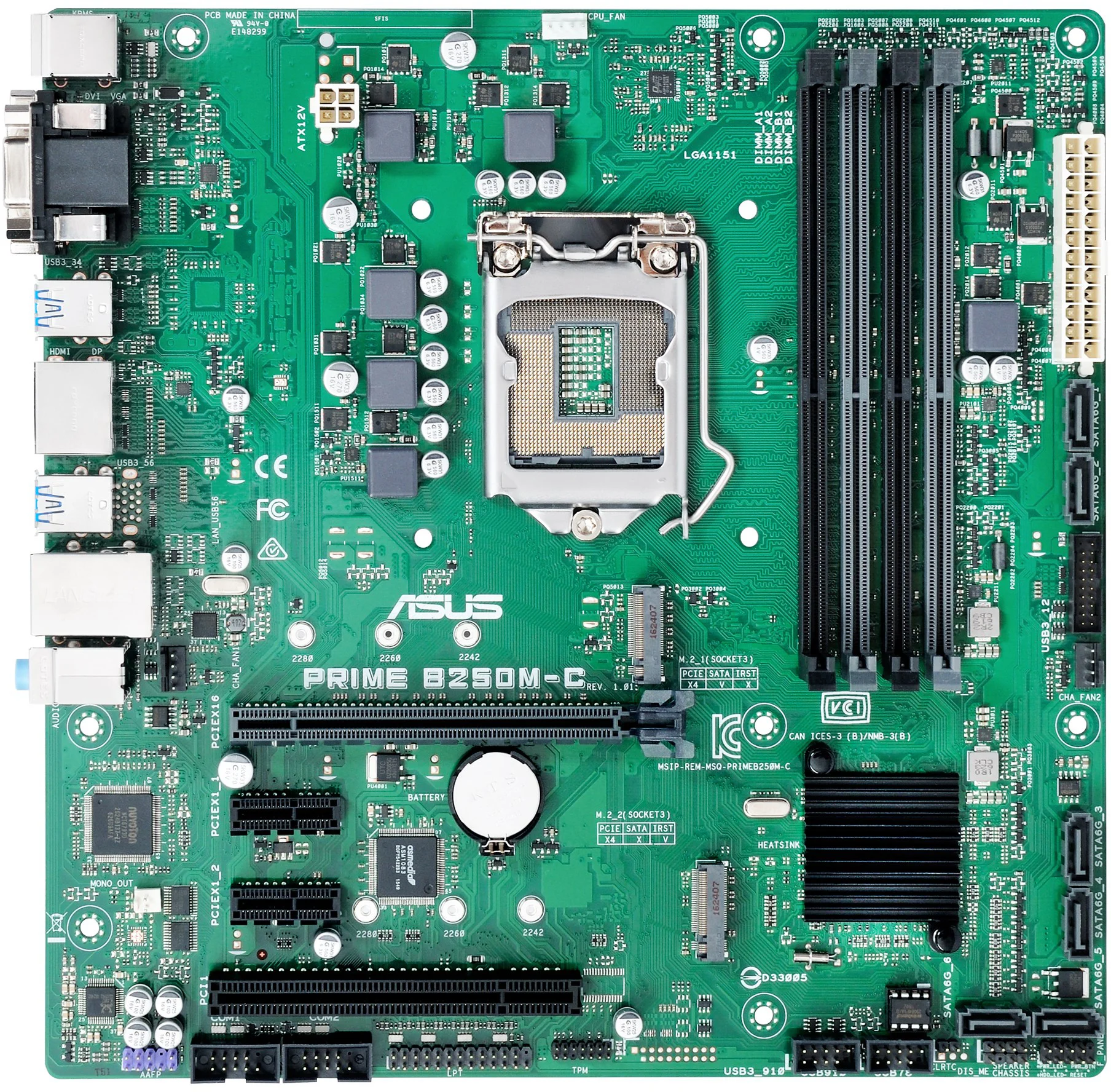 Asus PRIME B250M-C Moederbord LGA 1151 intel B250 B250M DDR4 ondersteuning Core i3-6300 Core i5-6500 Core i5-7500 Core i7-7700 cpu