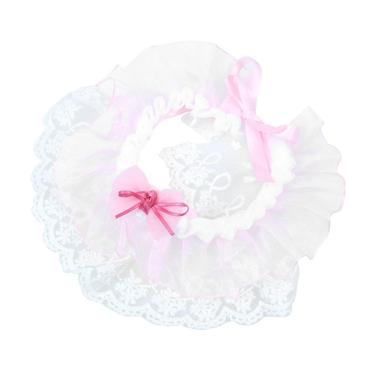 

Pink Lace Pet Wedding Scarf Dog Adjustable Neck Warm Comfortable Bib Puppy Festival Decoration Pet Scarf Puppy Lace Bib