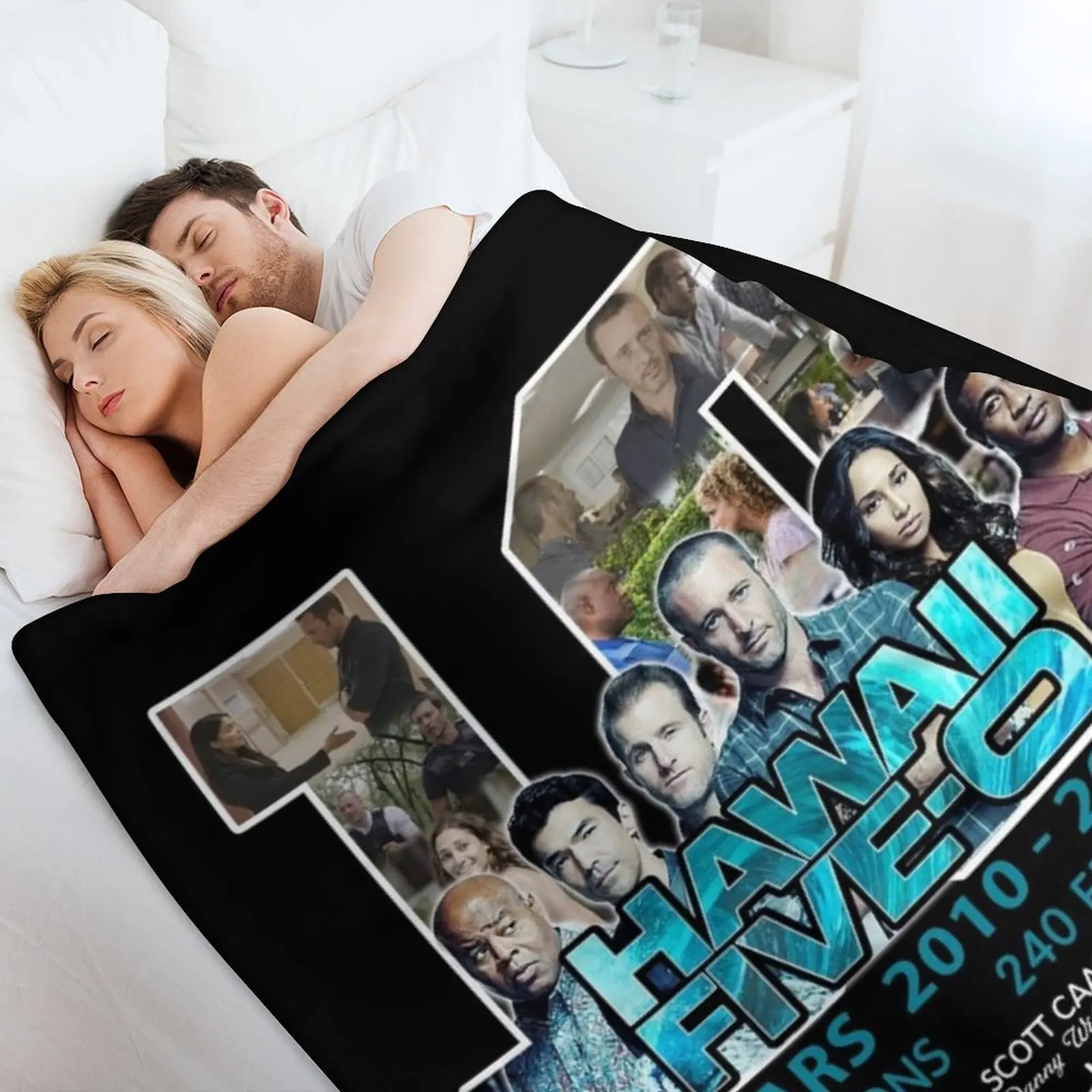 هاواي خمسة O 10 سنوات 2010 2020 التوقيعات قصيرة رمي بطانية دافئة لفصل الشتاء سرير سفر للأطفال منقوشة البطانيات