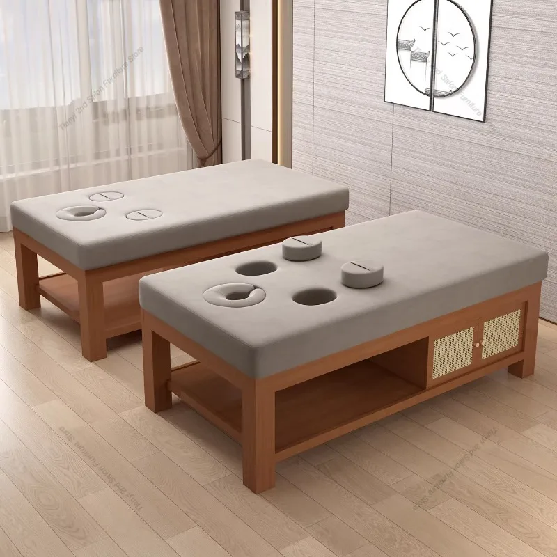 

Nordic High-end Solid Wood Massage Bed Special Physiotherapy Massage Bed For Modern SPA Beauty Salon Furniture Cama Masaje FYMT