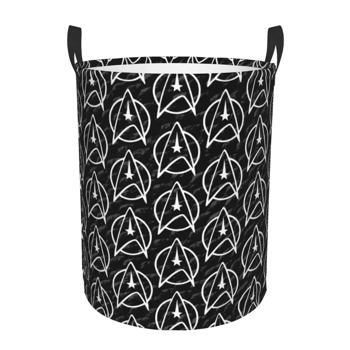 

Custom Stars Treks Laundry Basket Foldable Science Fiction TV Series Clothes Hamper for Nursery Kids Toys Storage Bin