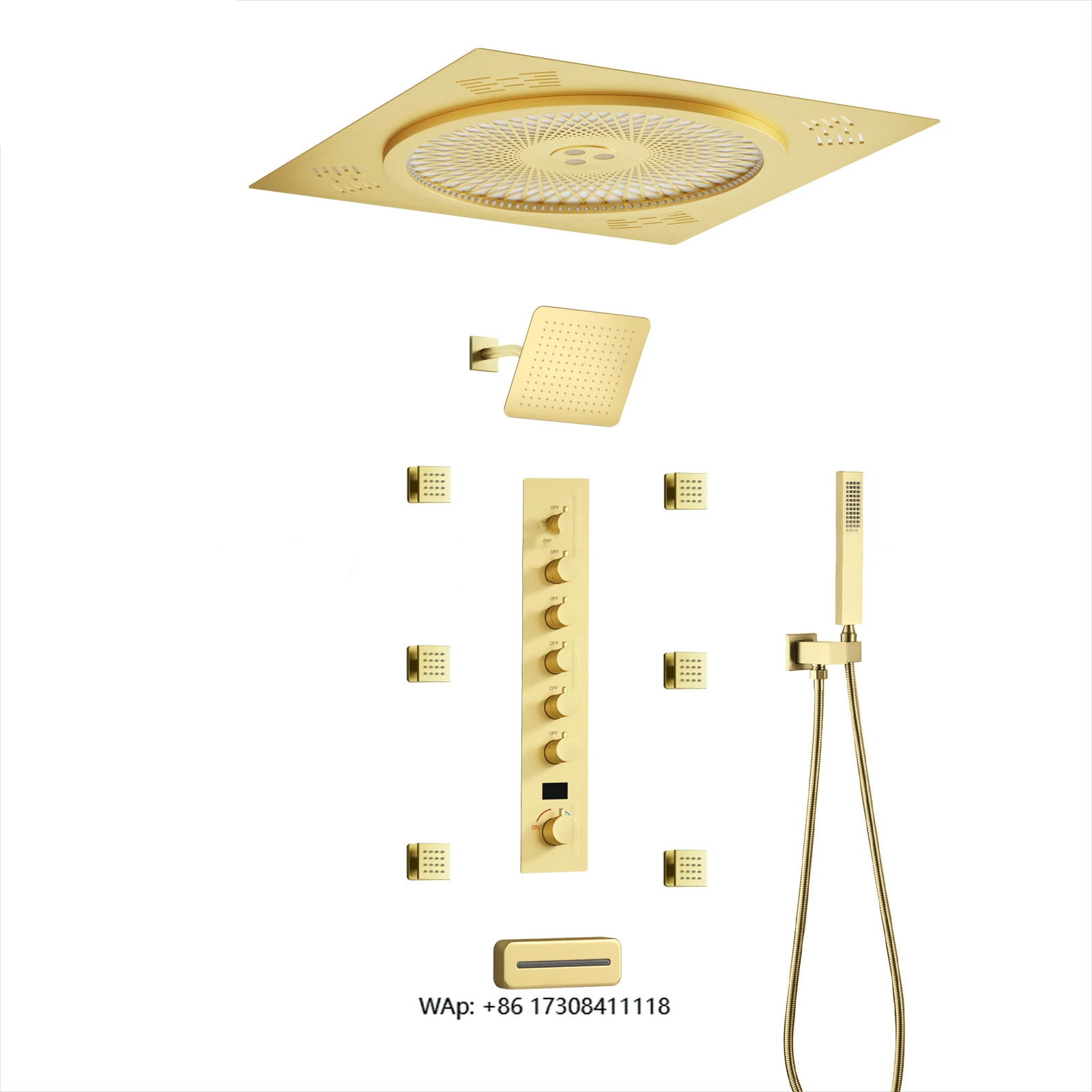 Modern Embedded Waterfall Shower System