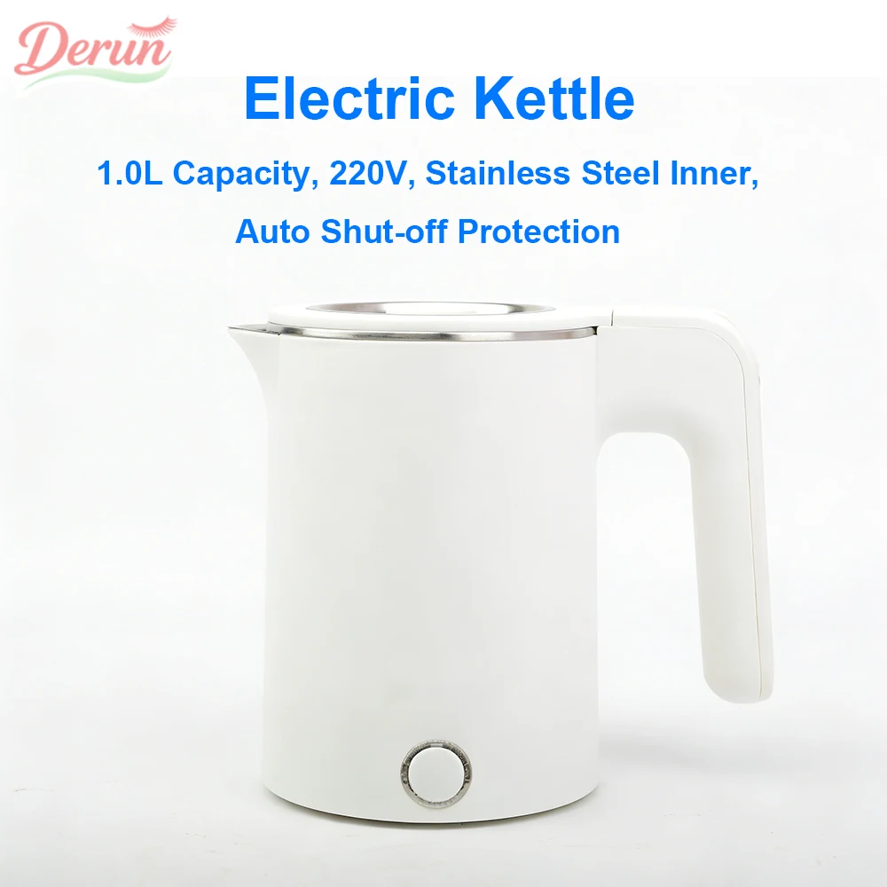 

1.0L Travel Electric Kettle Portable Stainless Steel Automatic Power Water Boiler For Trip Camping Abroad Smart Kettle Pot
