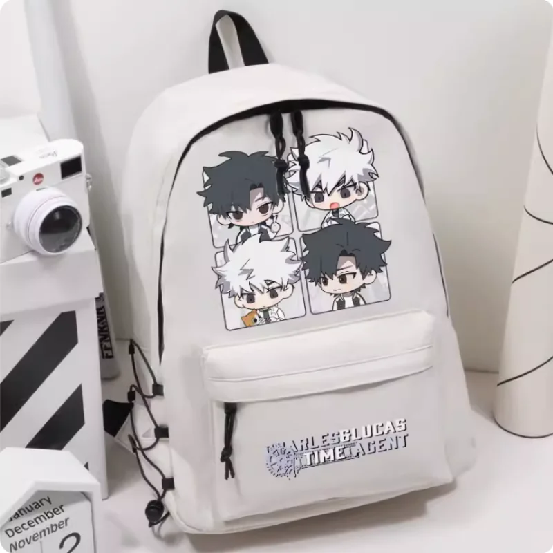 

Anime Time Agent Charles Lucas Schoolbag Backpack High-capacity Computer Casual Shoulder Bag Student Messenger Bag 2287