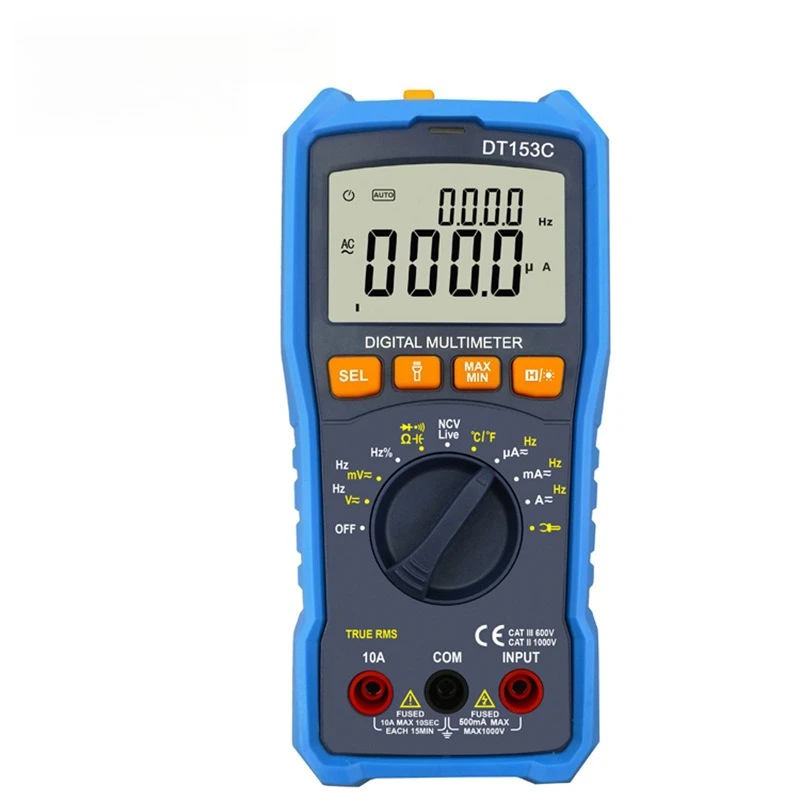 DT153C High‑accuracy Multi‑meter, Analog Bar Display Finder with Backlight for Live Electric Wire Judgement