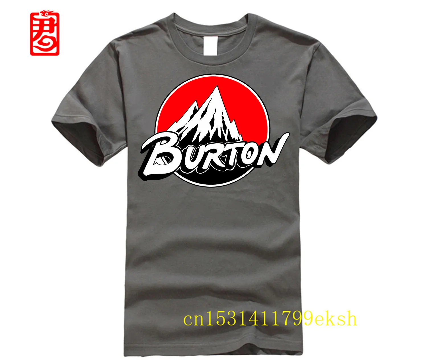 Red Burton Logo Arrow Snowboards T Shirt Cartoon Tee Shirt Homme Top Tees Men Cool 2023