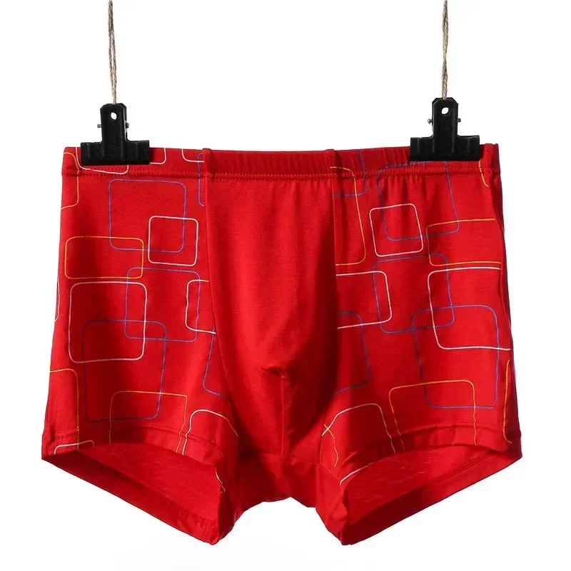 

Fashionable Print Underpants Breathable Boxers Bamboo Fiber Panties Male Plus Size 2XL-7XL Mens Boxer Shorts Modal Underwear