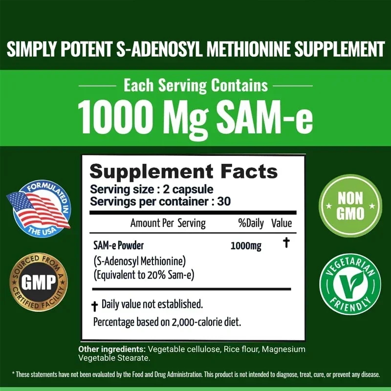 SAM-e Supplements - Joint Pain Relief Chondroitin Glucosamine Calcium Capsules Turmeric Tablets Knee Care