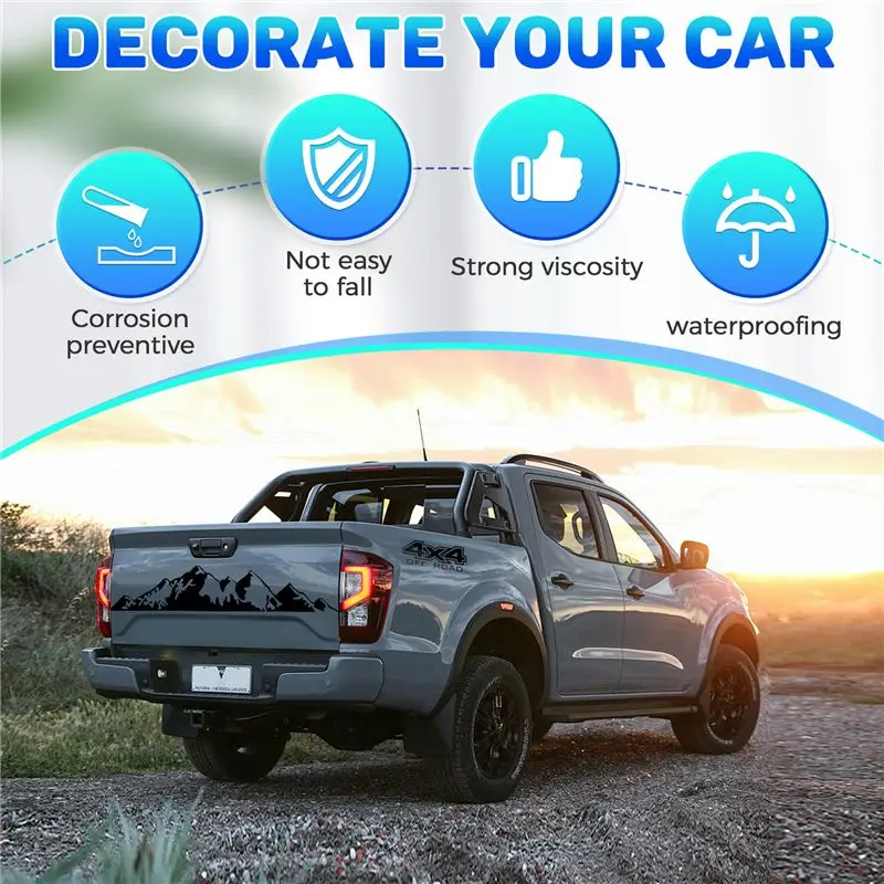 Limited Time Offer Car Sticker 4X4 Off Road Graphic Decal For Ford Ranger Raptor Pickup Isuzu Dma Nissan NAVARA Toyota Hilux Acc
