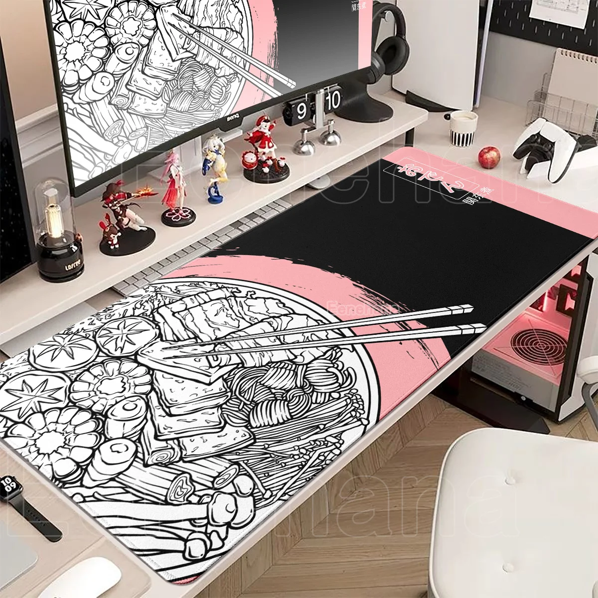 

Japanese Ramen Mouse Pad XXL Big Mouse Pad Animation Desktop Accessories Carpet Desktop Keyboard Pad Game Accessories Fifine