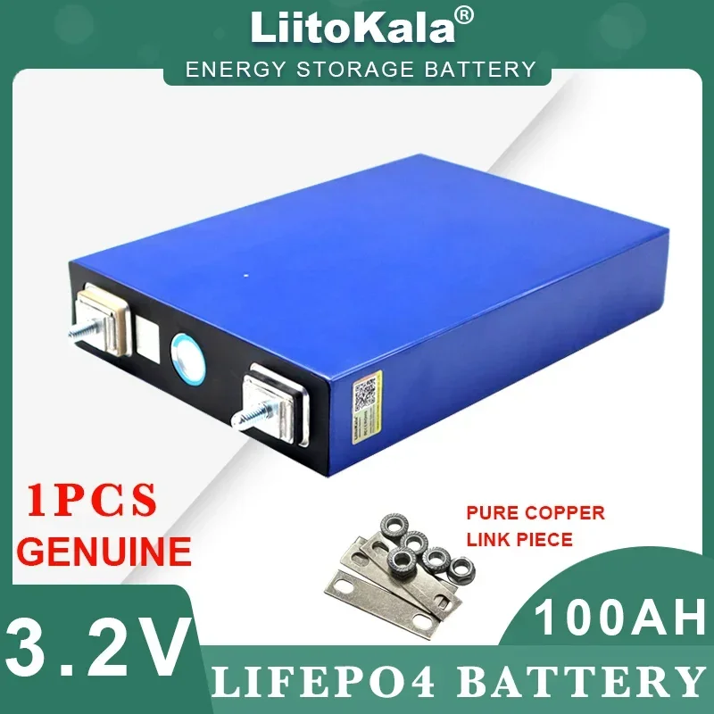 

1pcs LiitoKala 3.2V 100Ah battery pack DIY 12V 24V 3C LiFePO4 Lithium iron phospha Motorcycle Electric Car motor batteries