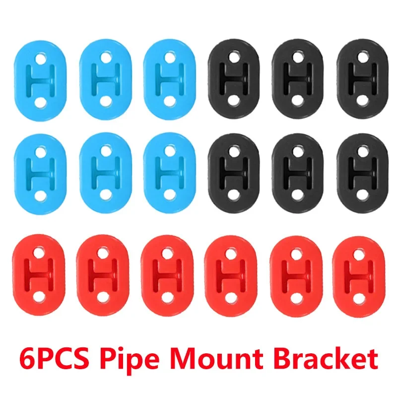 

6PCS 2 Holes Diameter 11mm Universal Car Rubber Exhaust Rear Tail Pipe Mount Brackets Hanger Insulator Support Mount 3 Colors