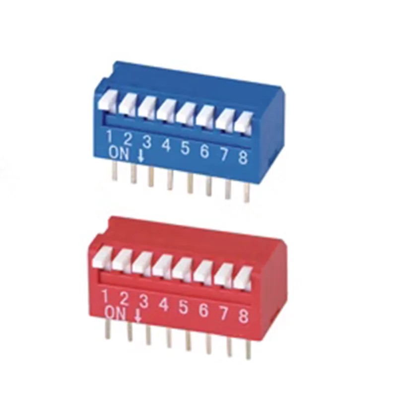 10PCS 2/3/4/5/6/8 Pin 2/3/4/5/6/8 Positions Side Piano DIP Switch 2.54mm Pitch Blue red