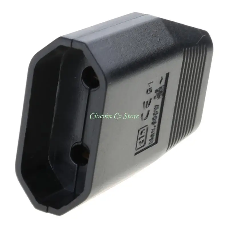 X90F European Standard Female Hole Socket Two-pole Power Extension Cord Plug Outlet