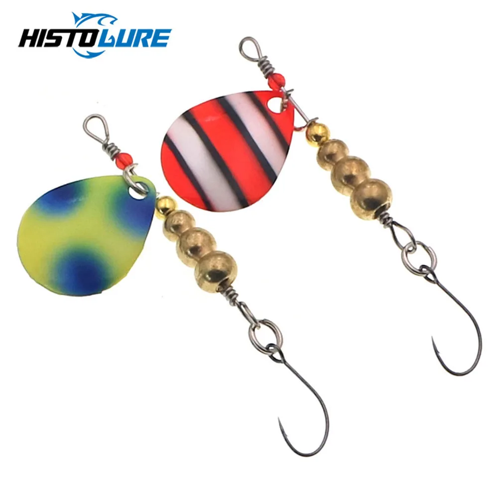 HISTOLURE 4.3g Spinner Bait Metal Ultralight  Spinning Fishing Lures Spinnerbait Perch Trout Spoon Metal Rotating Blade Artific
