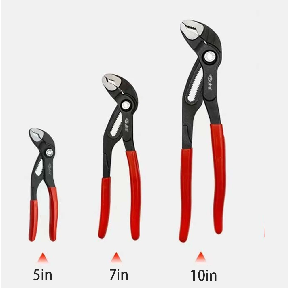 Pintudy 7/10/12inch Mini Adjustable Stenciled Crescent Wrench Small Pipe Pliers Shifting Spanner Pump Clamp Multi Functional