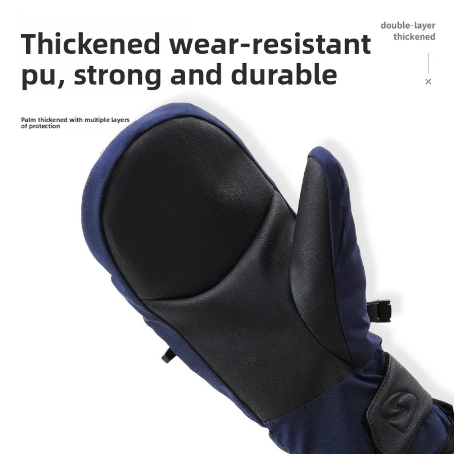 New Thinsulate Thermal Ski Gloves Winter Windproof Waterproof Snow Motorcycle Cycling Gloves with Free Waterproof Pouch​