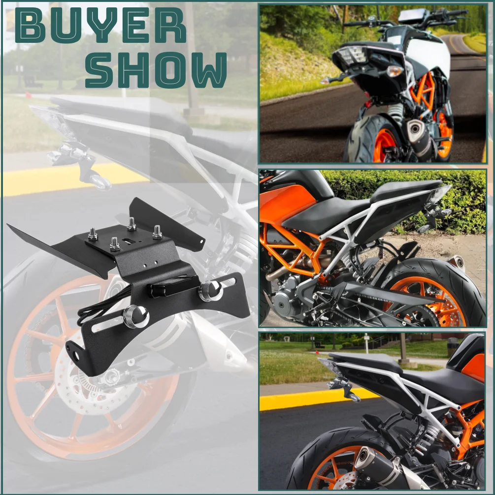Duke390 License Plate Holder Bracket For KTM Duke 390 2017-2023 2022 2021 Motorcycle Tail Tidy Fender Eliminator Accessories