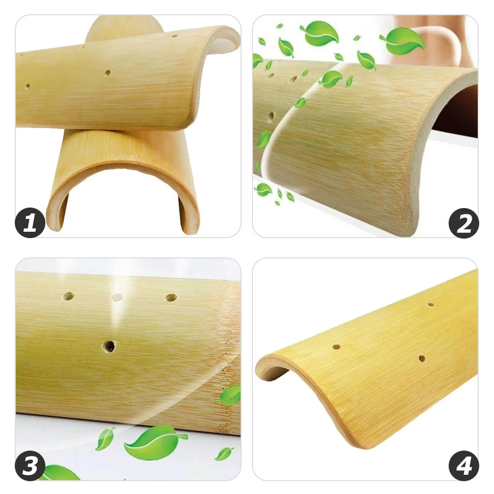 

2 шт. бамбуковая подушка для шеи U-образная поддержка шеи и поясницы эргономичная обезболивающая подушка для дома спа-сауна релаксация тела