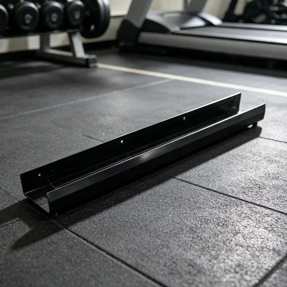 3-Sided Rubber Pads for Squat Rack Safety Arms Fits Standard Arms Reduces Wear Paint Chipping and Training Noise
