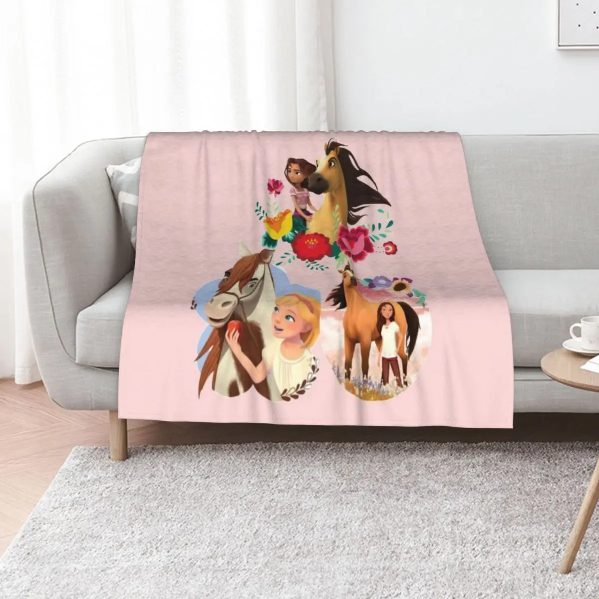 

Spirit Riding Free animation series Throw Blanket christmas decoration christmas gifts Plush Summer Blankets