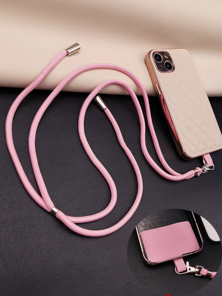 

1pc Crossbody Lanyard Necklace Strap Universal Mobile Phone Lanyard Long Adjustment Case With Clip Safety Anti-Lost Lanyard