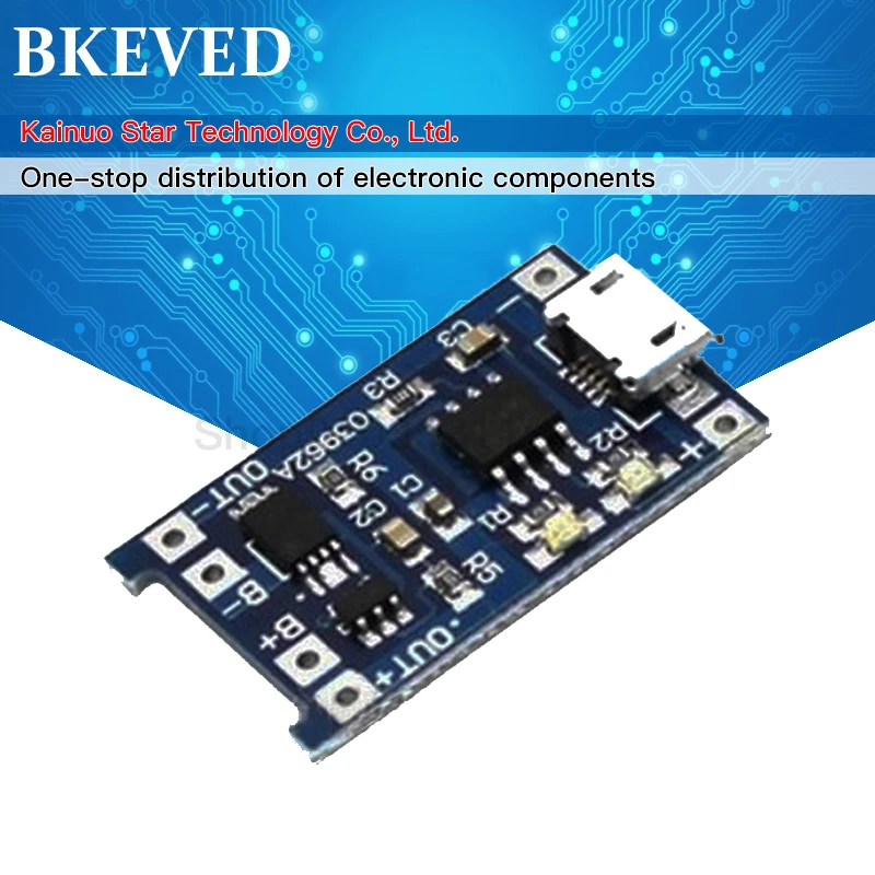 

5pcs Micro USB 5V 1A 18650 TP4056 Lithium Battery Charger Module Charging Board With Protection Dual Functions 1A Li-ion