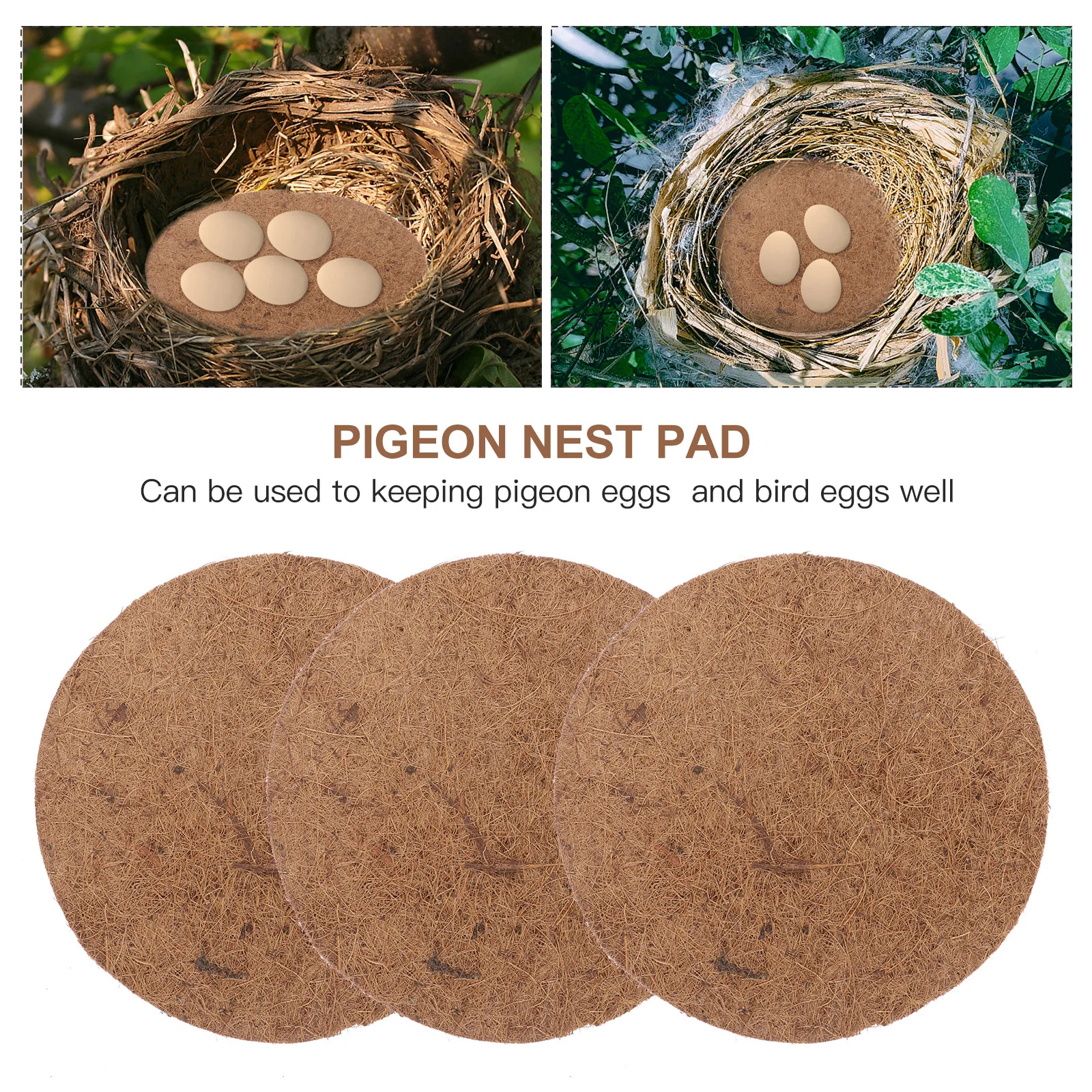 10 Pcs Box Pigeon Nest Mat Pendant Rattan Wall Decor Natural Palm Nesting Material for Pigeons