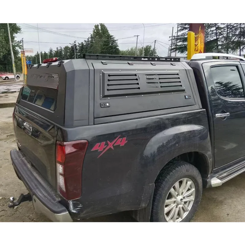 High Quality Black Removable Manganese Steel Rear Box Hardtop Lid Fit Isuzu D-Max 2012-2016 4X4 Pickup Truck