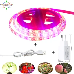 grow light 5050 60leds/m 4 red 1 blue waterproof led plant grow strip for indoor flower seedling vegetable phyto lamp set
