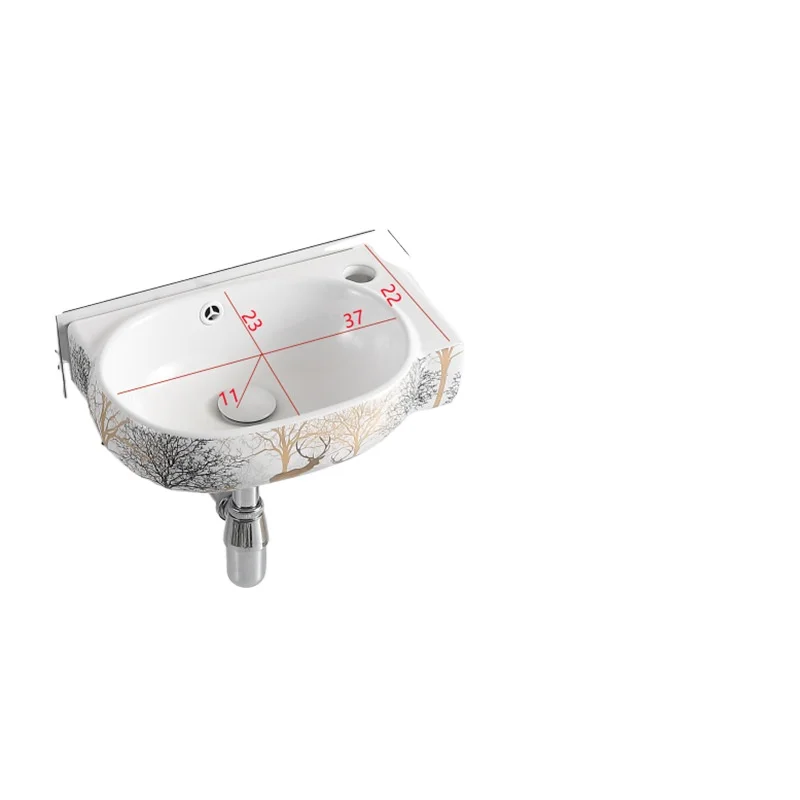 

Wall-mounted washbasin, bathroom, washbasin, home balcony, ceramic washbasin