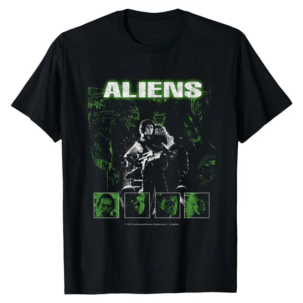 

Aliens (1986) Horror movie Ripley & Newt Space Monster Hunter Sic-fi Alien gift T-Shirt Weyland Yutani Xenomorphe Graphic tops