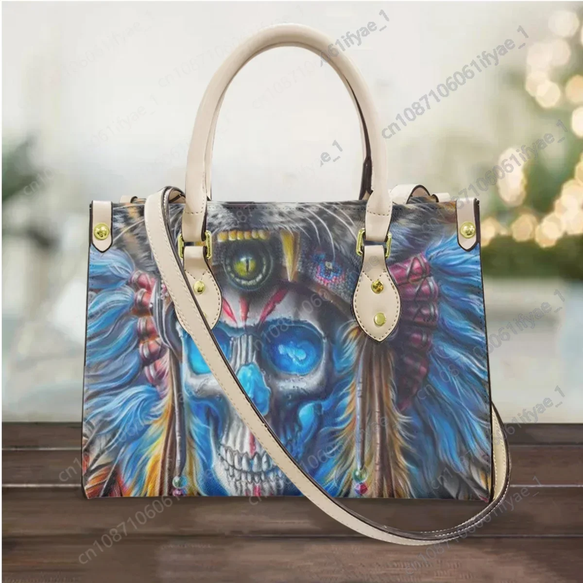 Tribal Style Skull Women Handbag Fashion Street Trend Messenger Bag Express Your Mom Love Mother's Day Gift Leather Party Clutch