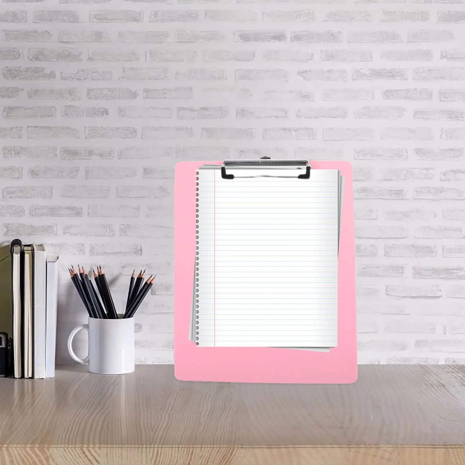 

1pc File Folder Clipboard Thick Office Writing Board Pp Metal Multi-Function Document Organizer Portable Support Plate