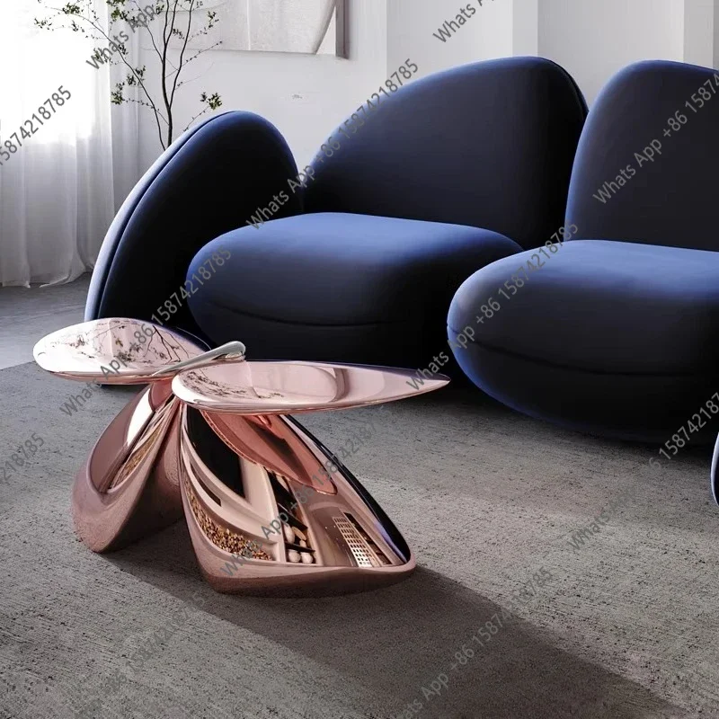 

Uu Light Luxury Simple Small Coffee Table FRP Creative Living Room Sofa Coffee Table Household Living Room Coffee Table