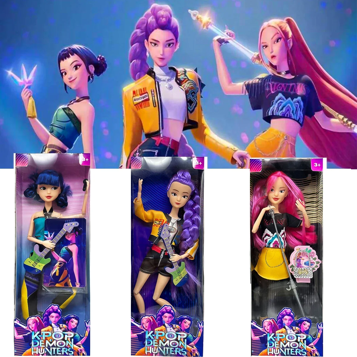 %@HOT Kpop Demon Hunters Action Figure Toy Derpys Tiger Rumi Mira Zoey Sussy Figurine Doll For Fans Christmas gifts ﻿_%