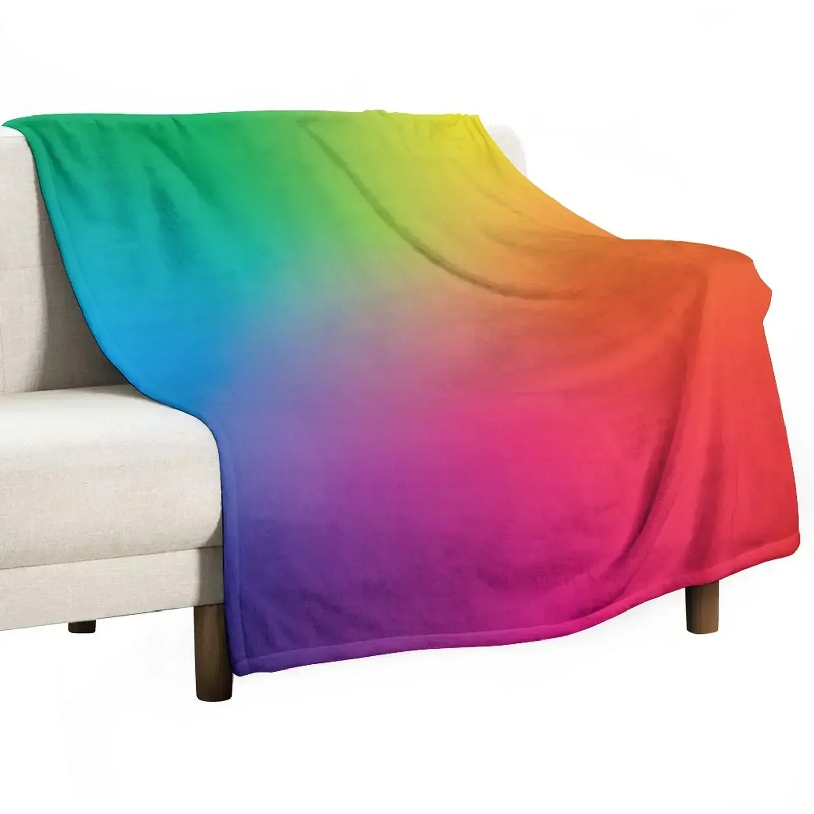 

Soft Rainbow Throw Blanket Soft Comfort Blanket for Reading Watching TV