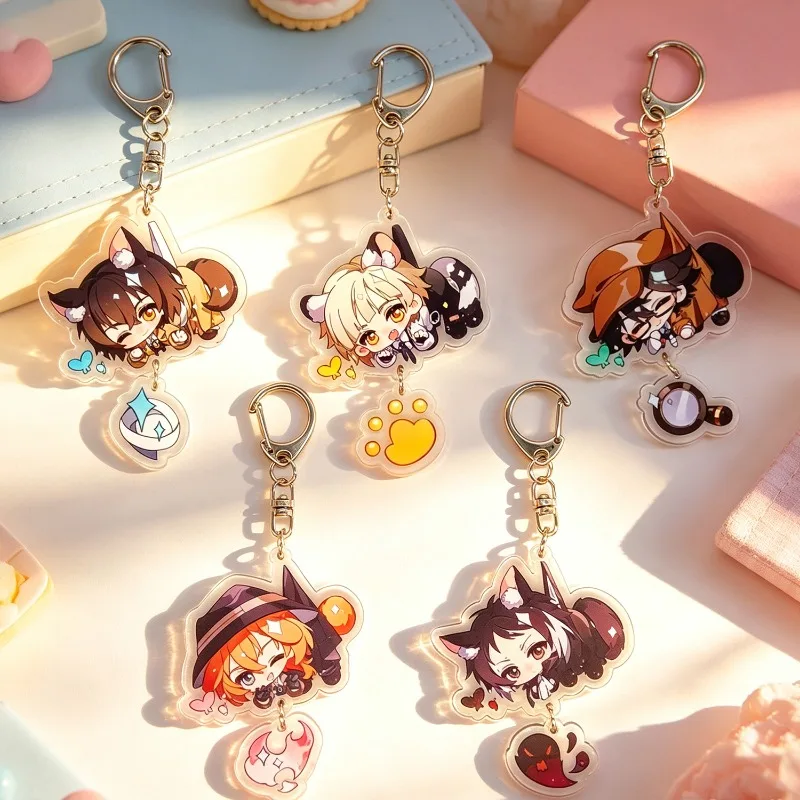 5/13-teiliges Anime Schlüsselanhänger-Set Bungou Stray Dogs Schlüsselanhänger für Frauen Accessoires Niedlicher Taschenanhänger Schlüsselring für Fans Geschenk