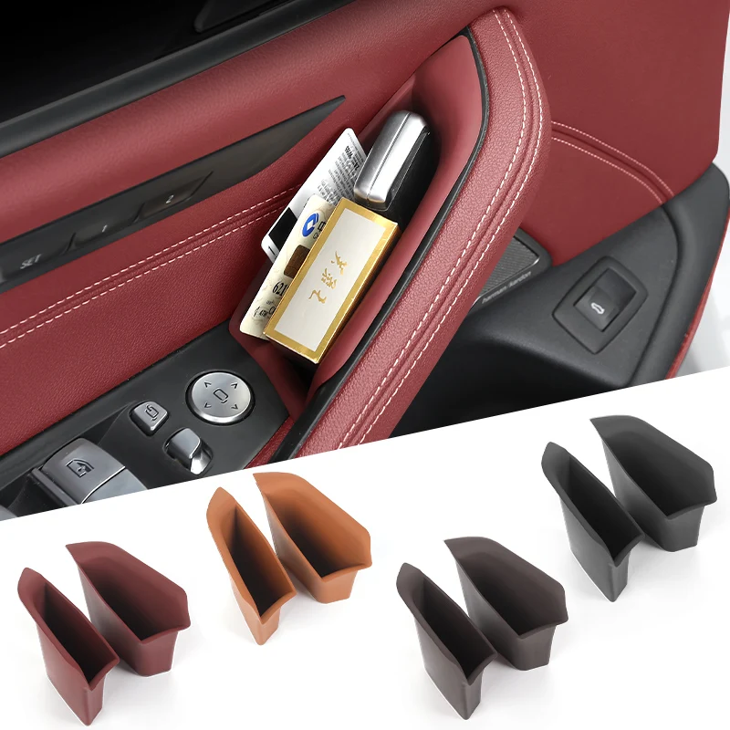 Car Door Interior Handle Storage Box Sundries Bin Auto Organizer Accessorie for BMW 5 Series G30 G38 525 530Li 535Le 2018-2022