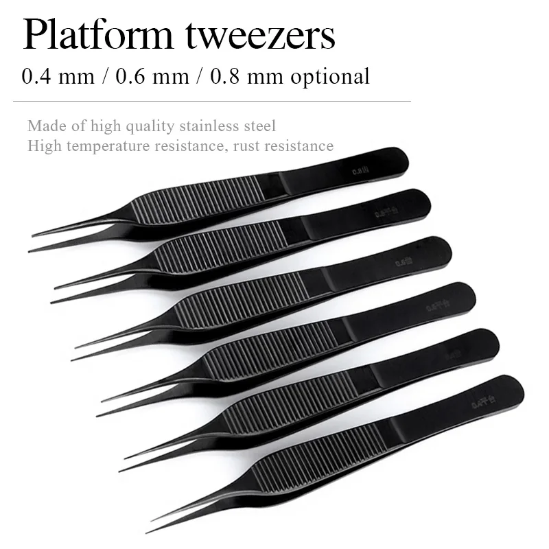 Edison Tweezers For Medical Plastic Surgery Double Eyelid Cosmetic Nose Surgery Big Belly Tweezers With Teeth And Hooks